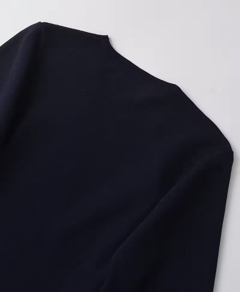 BLOUSE CEINTURÉE À MANCHES LONGUES