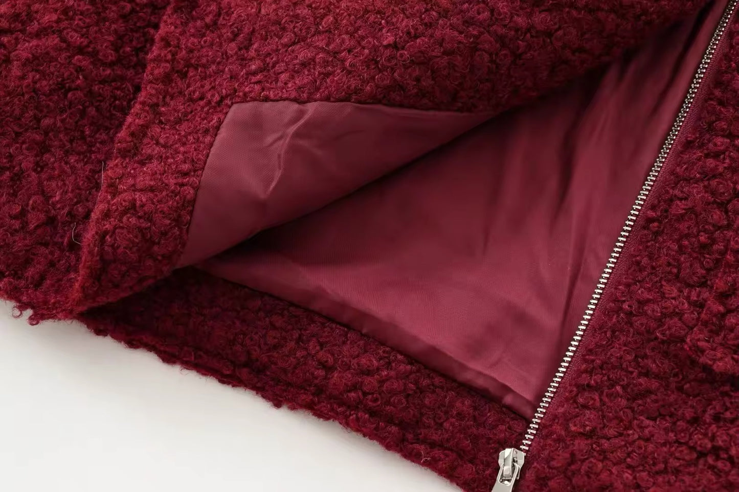 VESTE TEXTURÉE À GRAND COL