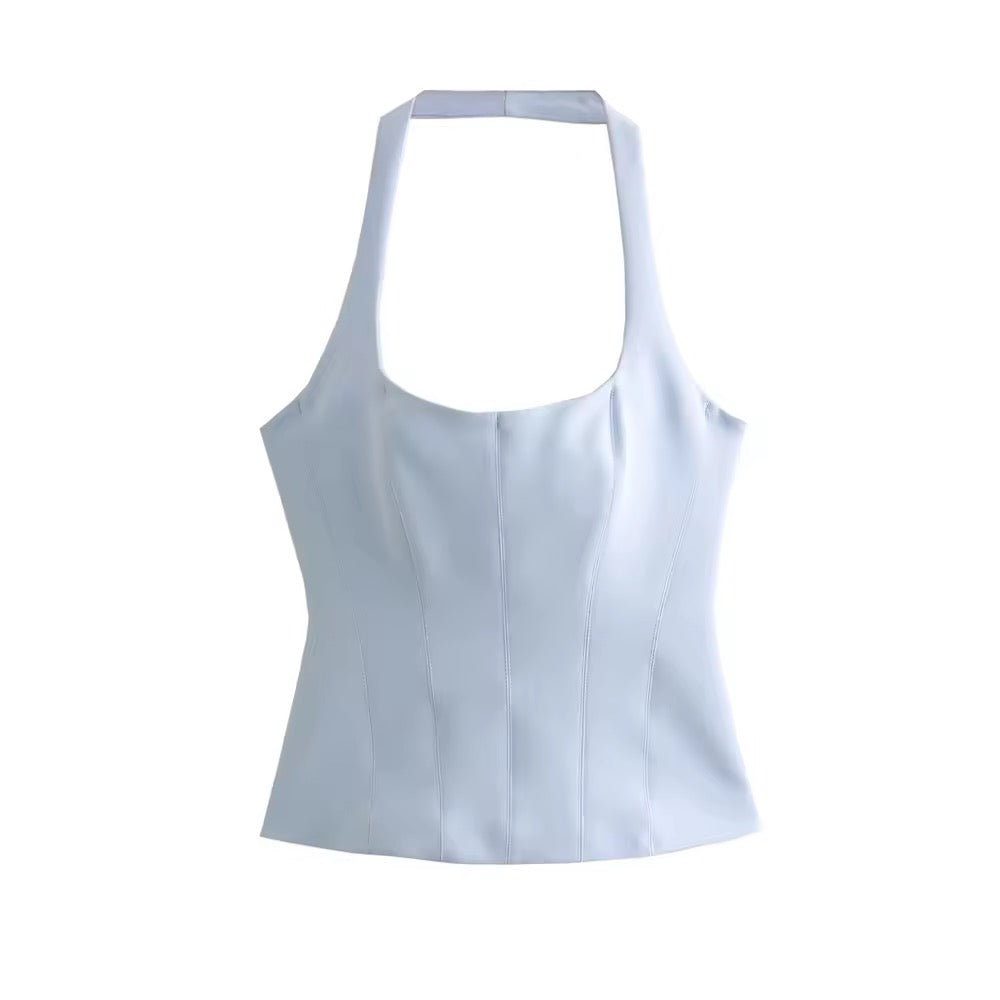 TOP HALTER STRUCTURÉ