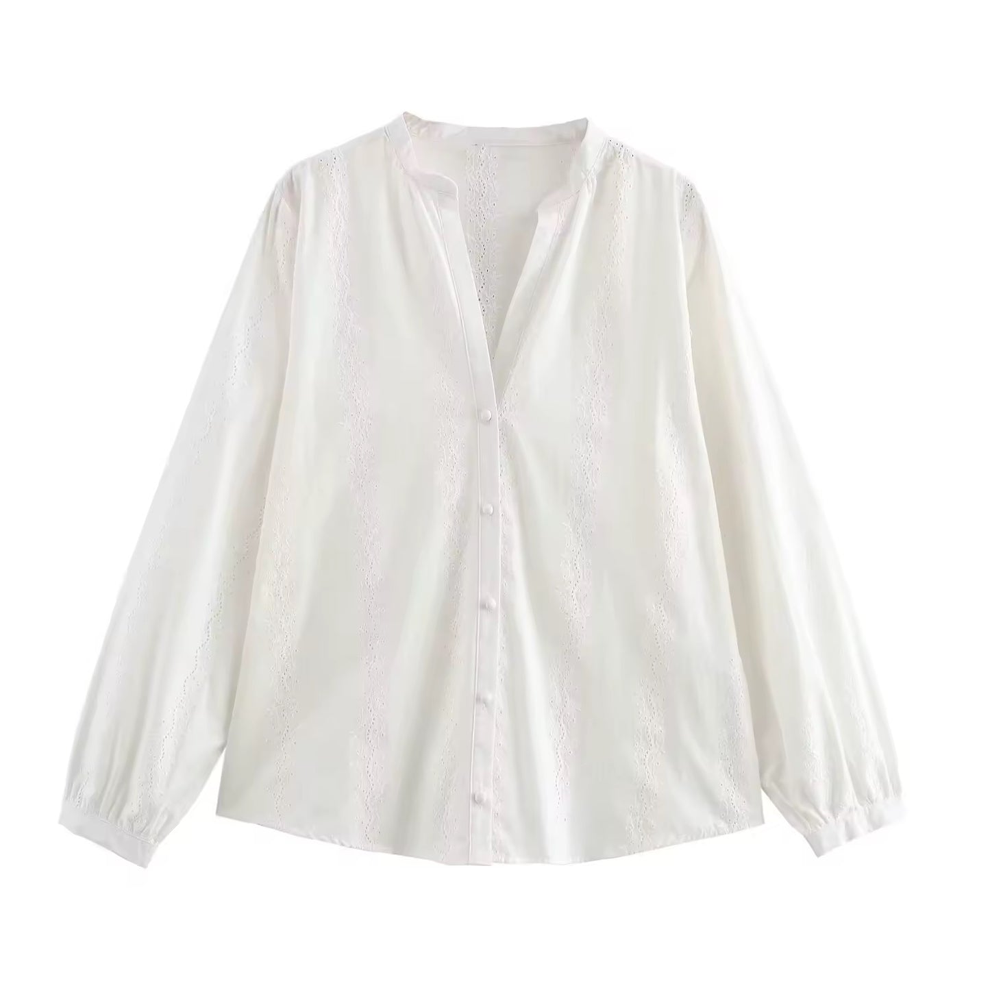 CHEMISE TEXTURÉE COL V