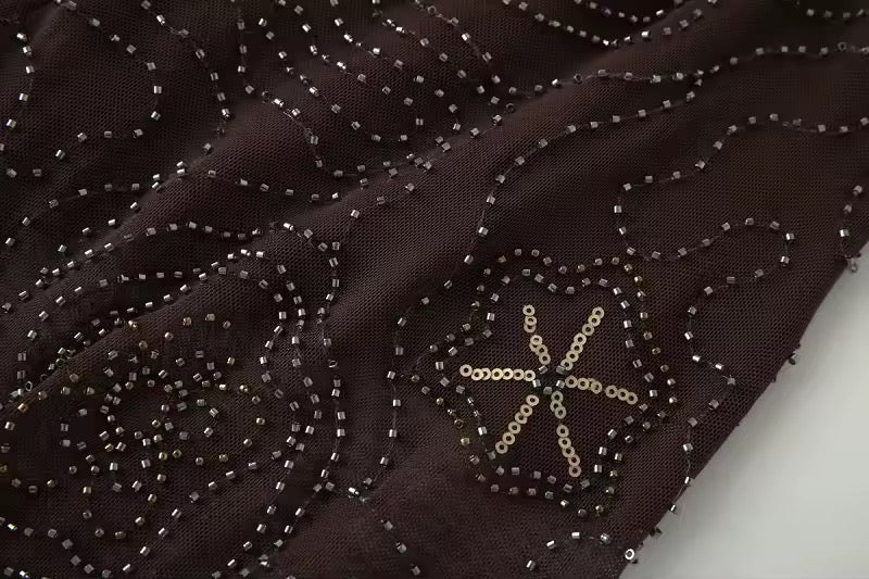 PANTALON BRODÉ À MOTIFS ÉTOILÉS