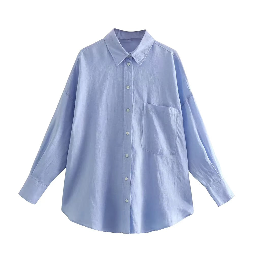 CHEMISE EFFET LIN