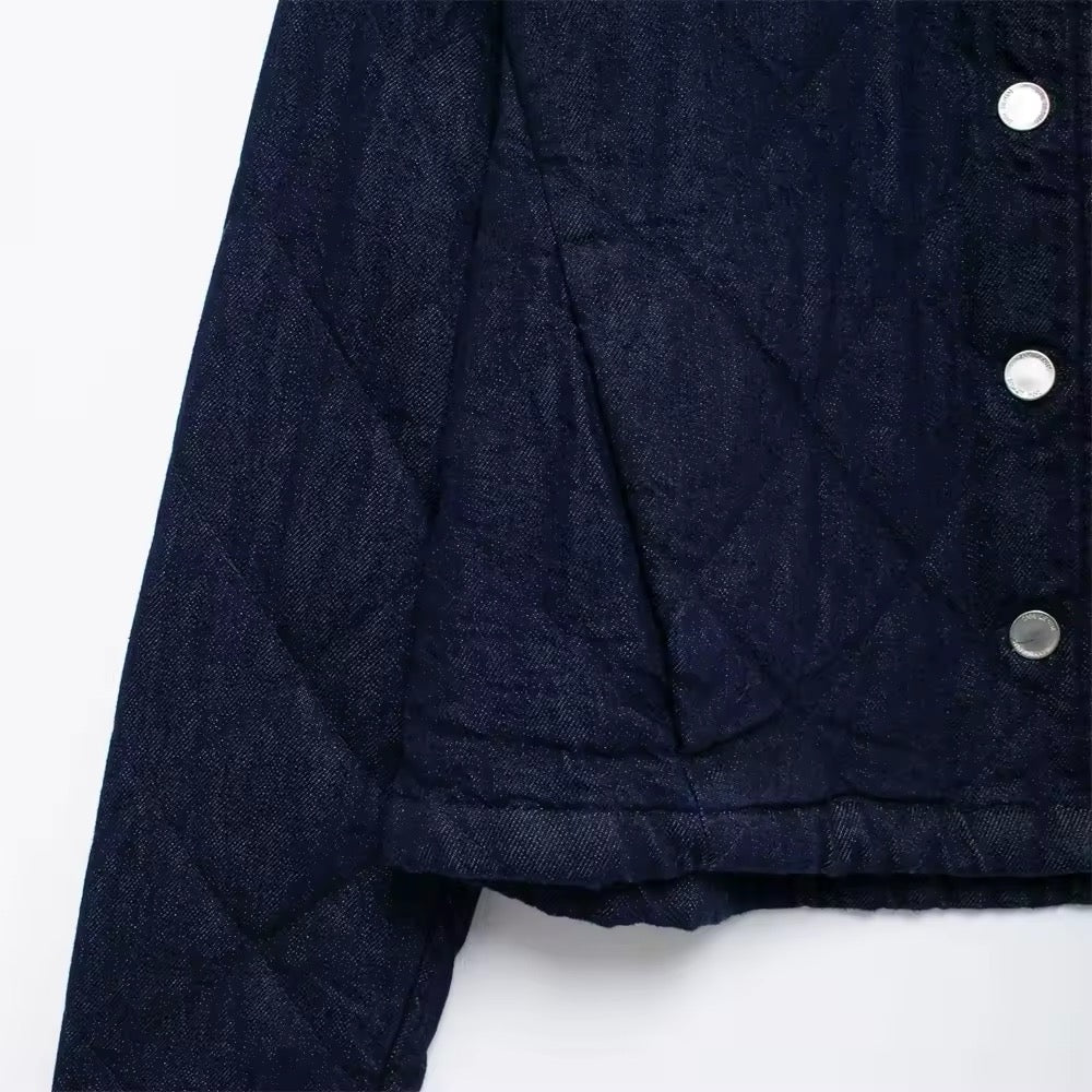 GIACCA CORTA IN DENIM TRAPUNTATA