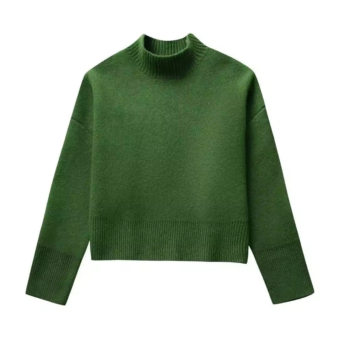 Maglione lavorato a maglia con collo alto