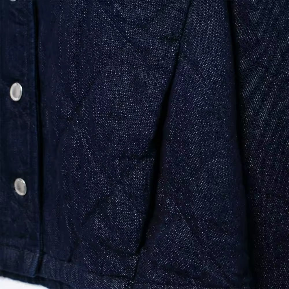 GIACCA CORTA IN DENIM TRAPUNTATA
