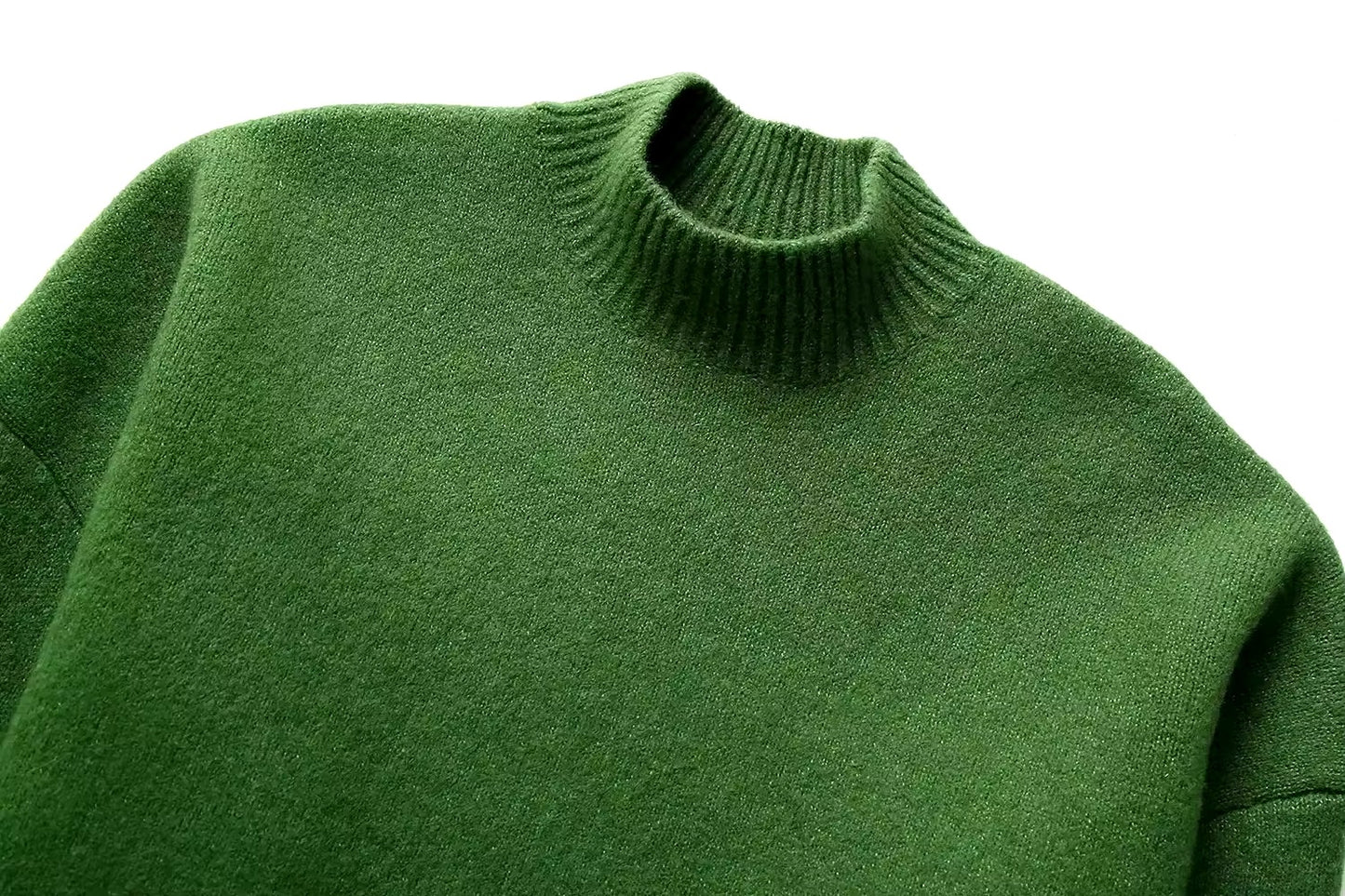 Pull en tricot oversize à demi-col • Femme