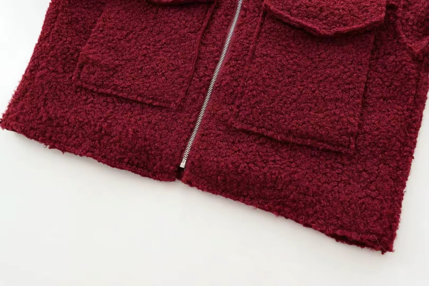 VESTE TEXTURÉE À GRAND COL