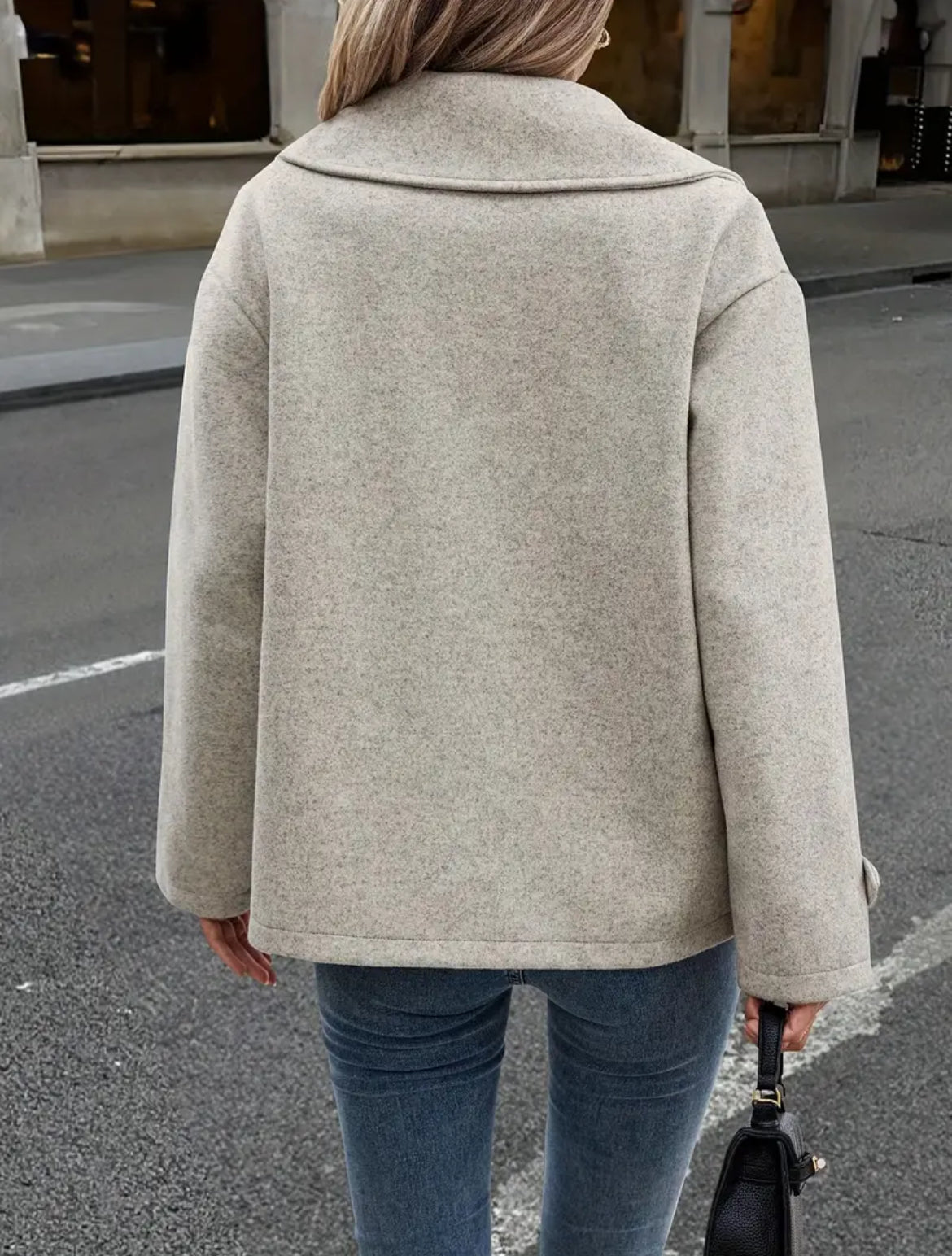 MANTEAU DOUBLE BOUTONNAGE À REVERS XXL