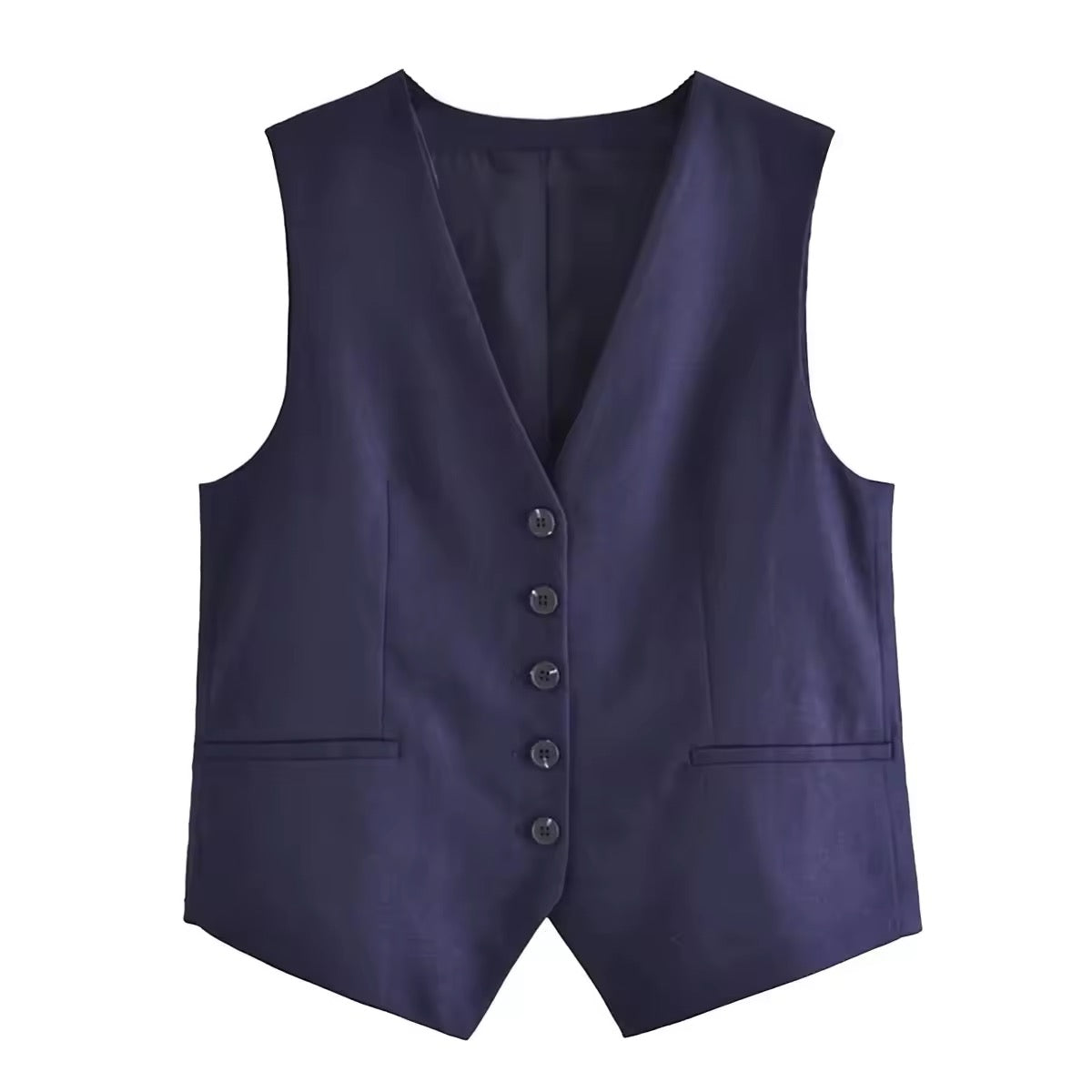 GILET SANS MANCHES BOUTONNÉ