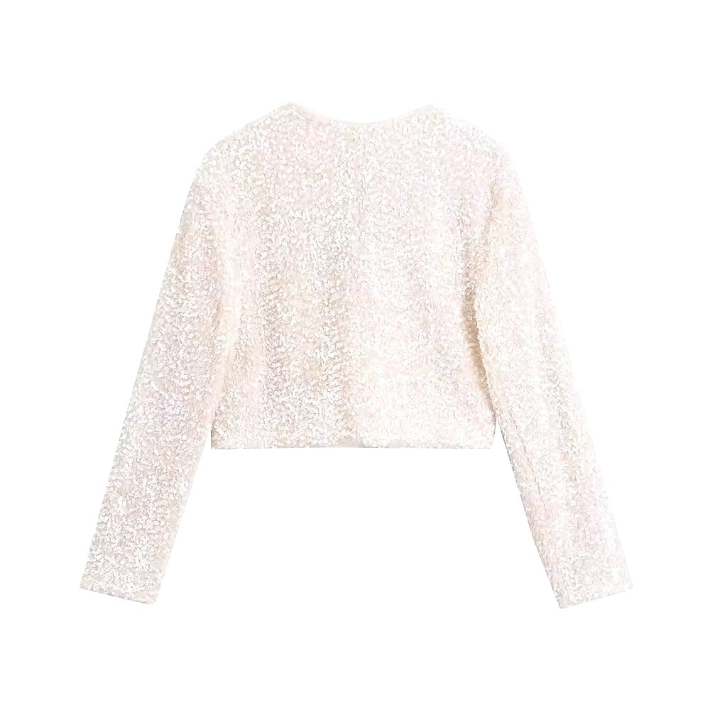 Veste courte à paillettes • Femme