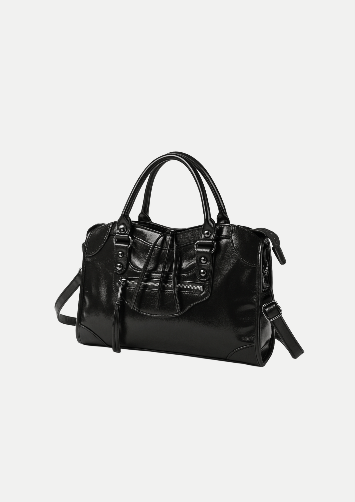 Borsa leopardata in pelle Pu
