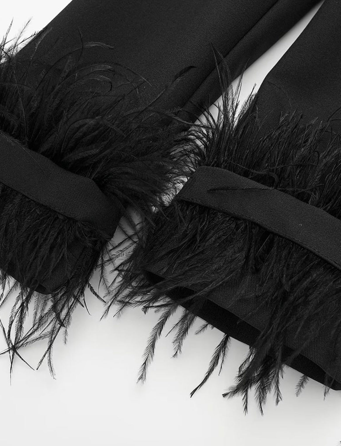 BLAZER LONG AVEC DÉTAILS PLUMES