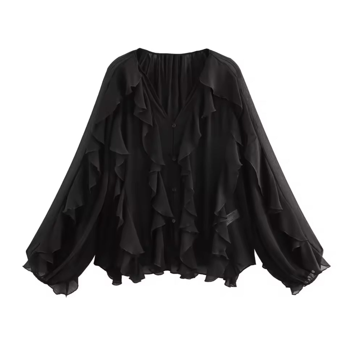 BLUSA CON VOLANT DA DONNA