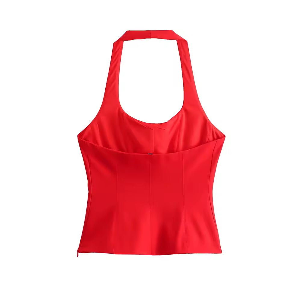 TOP HALTER STRUCTURÉ