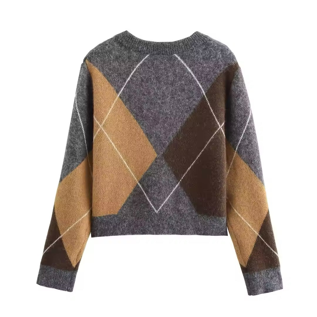 MAGLIA CON MOTIVO A ROMBI