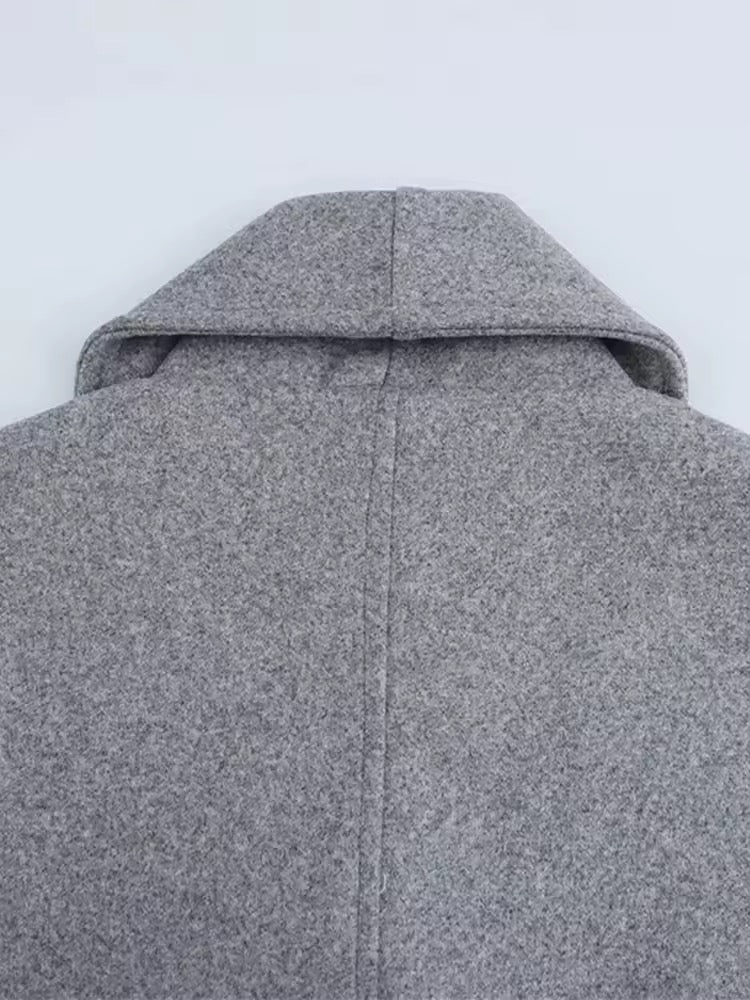 MANTEAU OVERSIZE À COL DRAPÉ