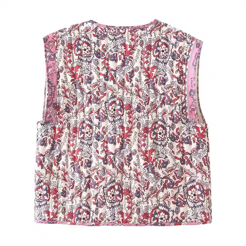 Cardigan con motivo floreale