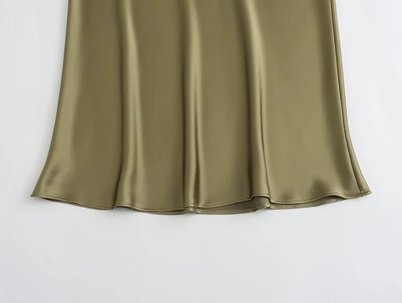 JUPE LONGUE EN SATIN