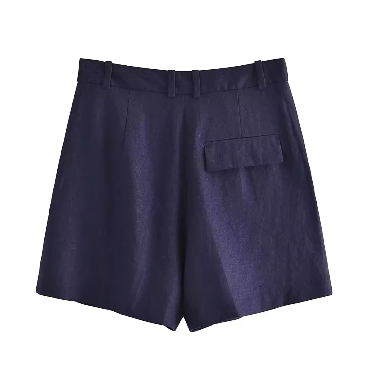 SHORT TAILLE HAUTE À PINCES