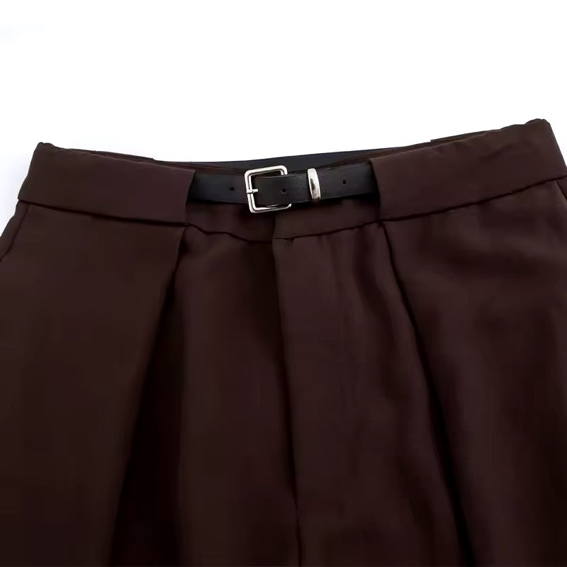 Oversized pants with belt • Women