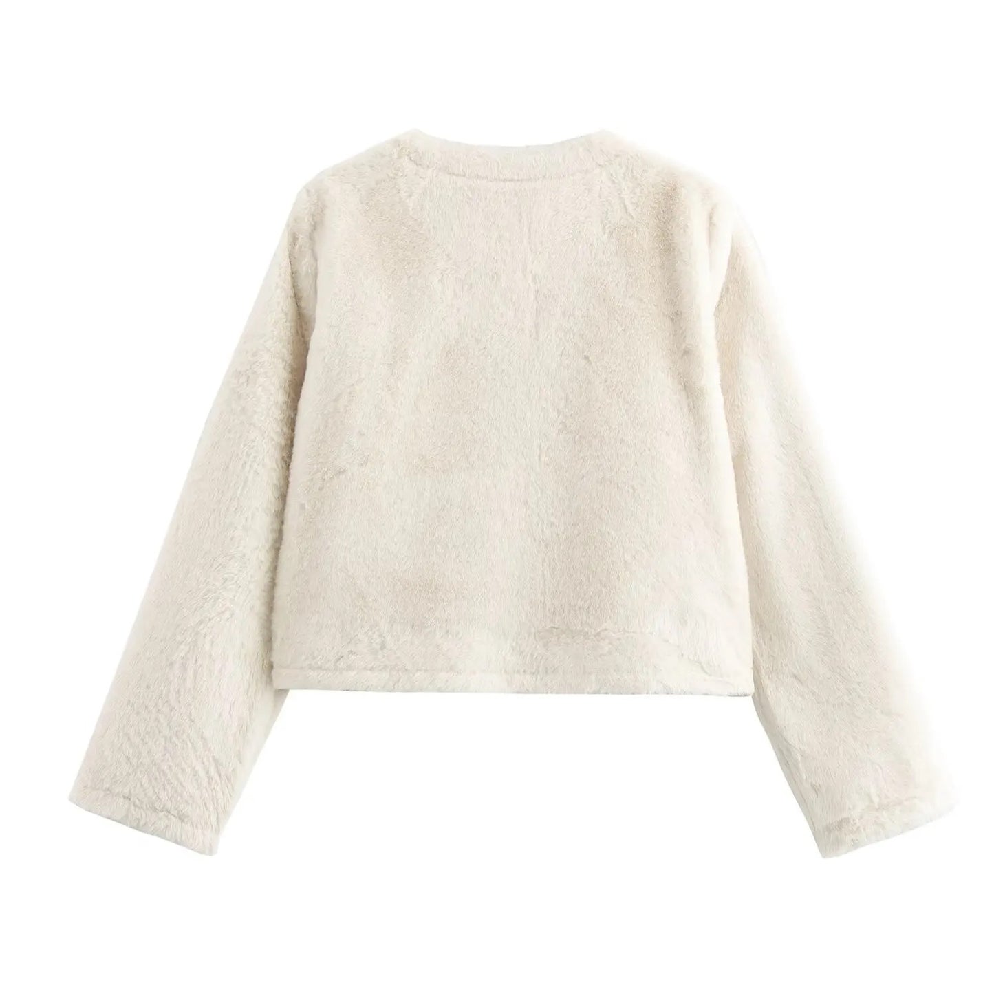VESTE COURTE BOUCLE MÉTALLIQUE