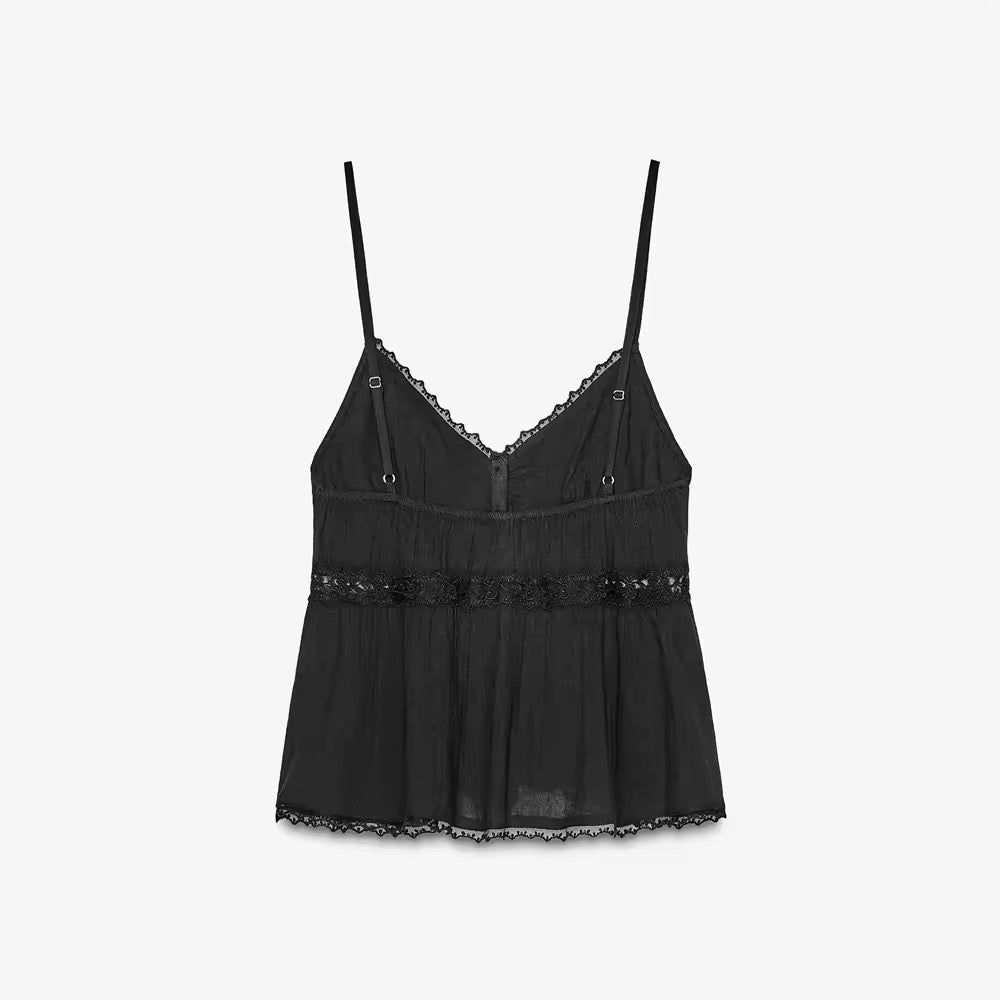 TOP DENTELLE BOUTONNÉ