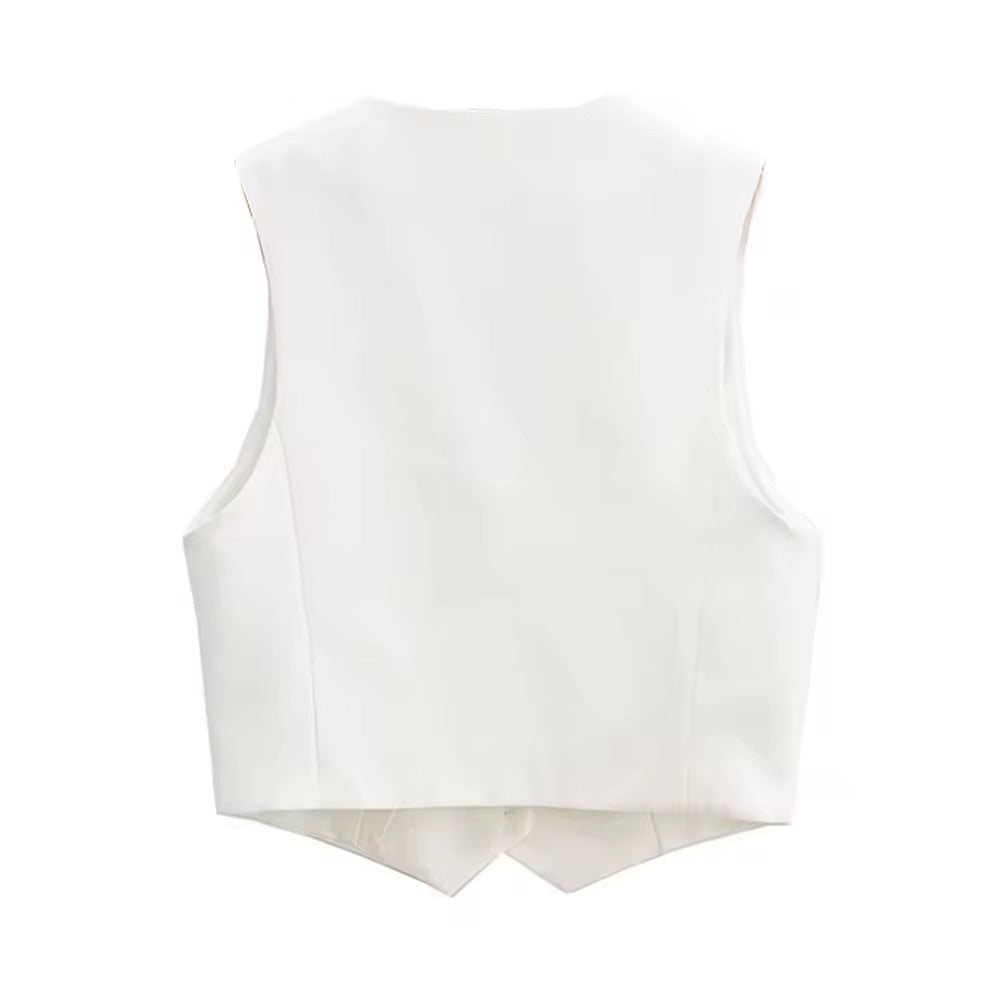 GILET DROIT À BOUTONNAGE CLASSIQUE