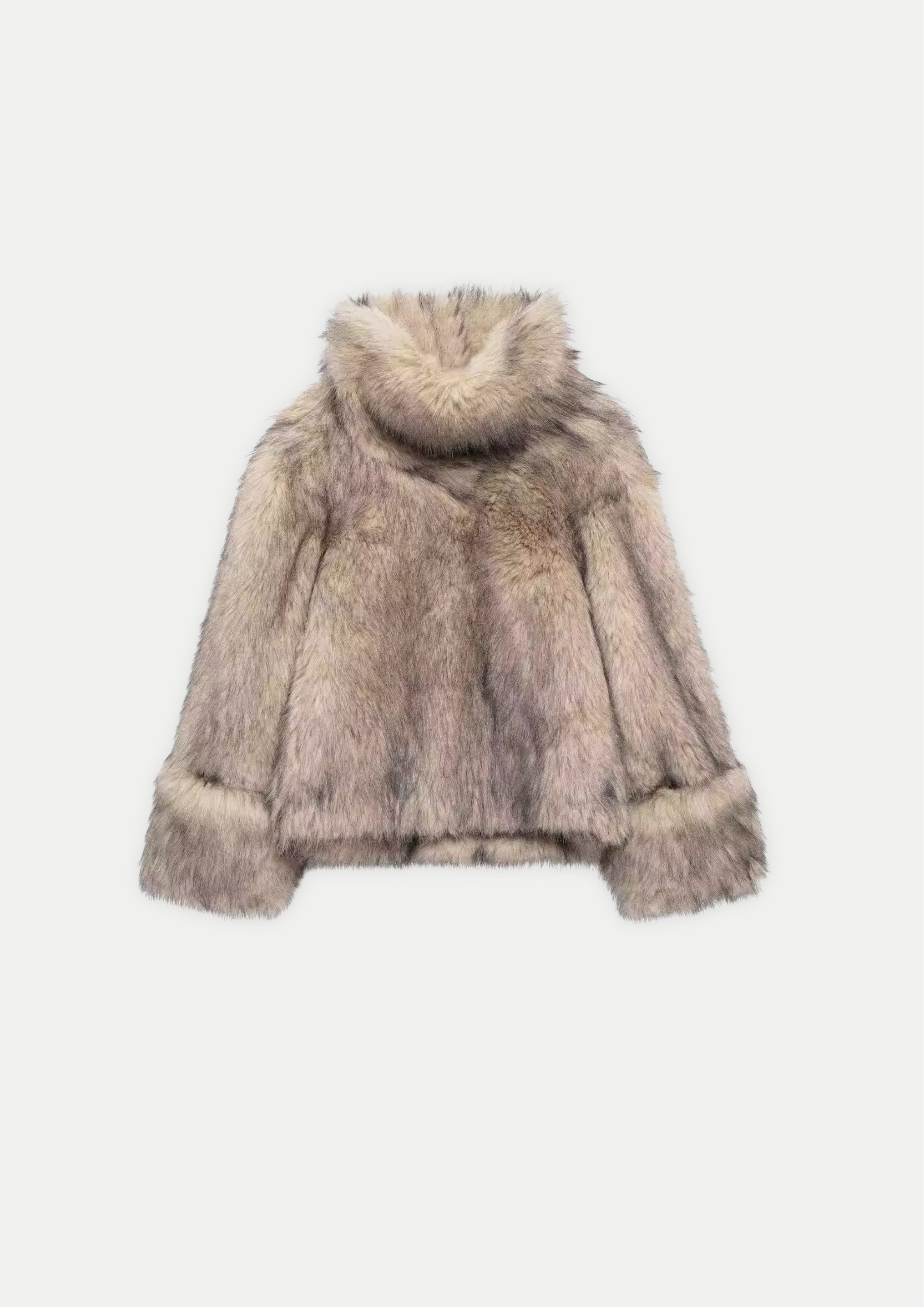 Fur effect down jacket • Women