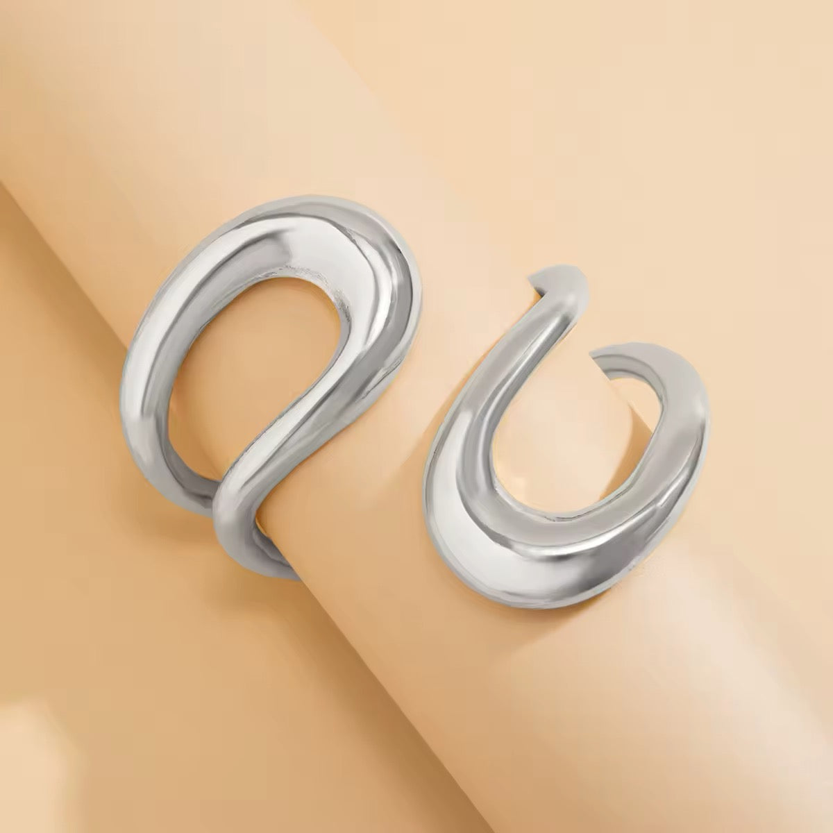 BRACCIALE GEOMETRICO 100% ACCIAIO INOSSIDABILE
