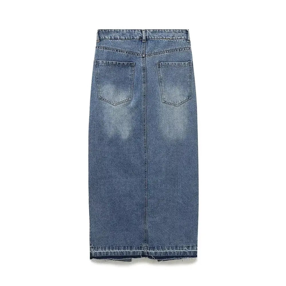 - Denim skirts