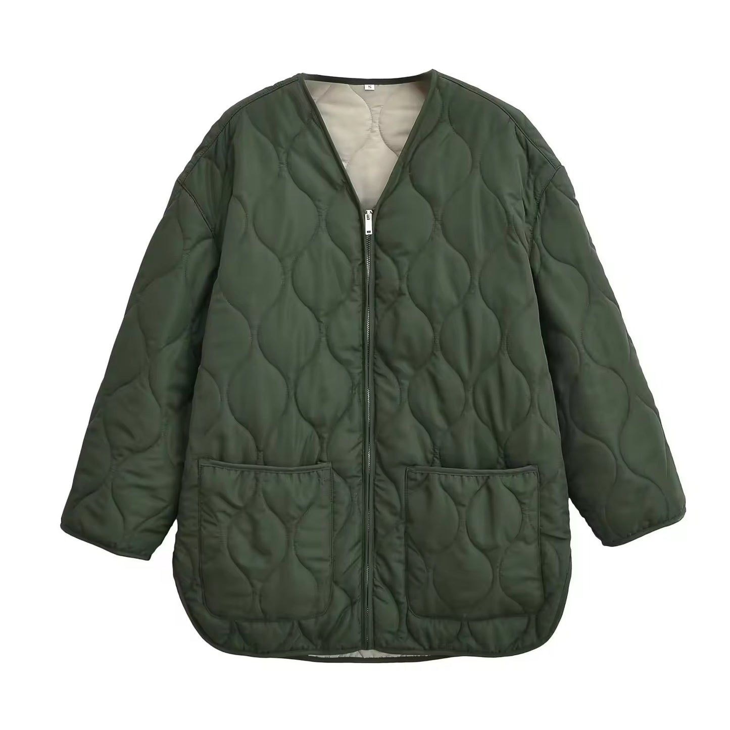MANTEAU MATELASSÉ LONG À ZIP