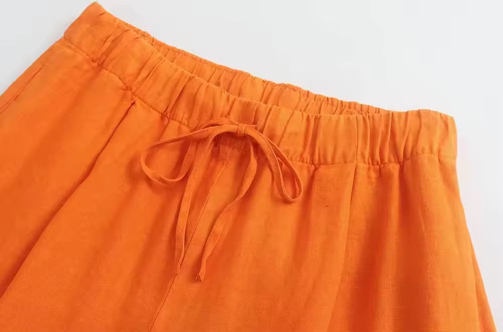 PANTALON PALAZZO À OURLET LARGE