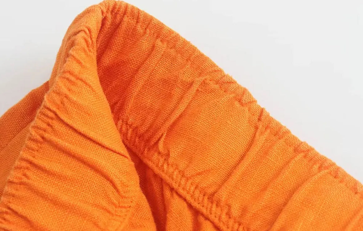 Linen and cotton pants • Women