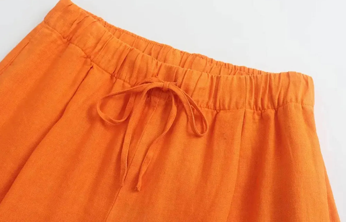 Linen and cotton pants • Women