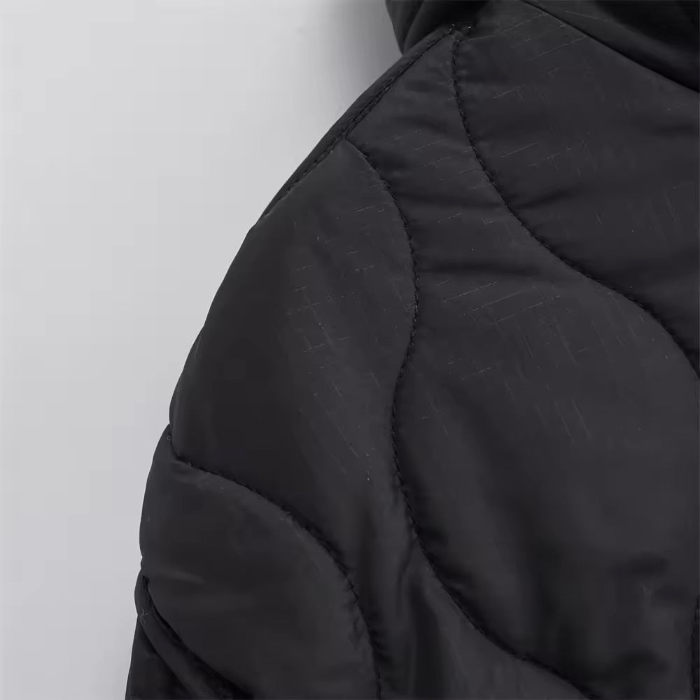 PARKA MATELASSÉE LONGUE À CAPUCHE
