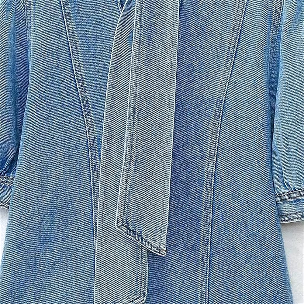 CAMICIA IN DENIM CON COLLO ALTO
