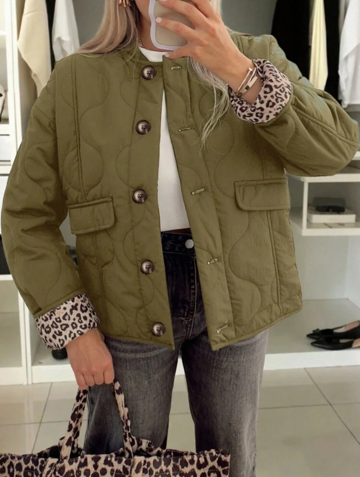 GIACCA TRAPUNTATA EFFETTO LEOPARDO
