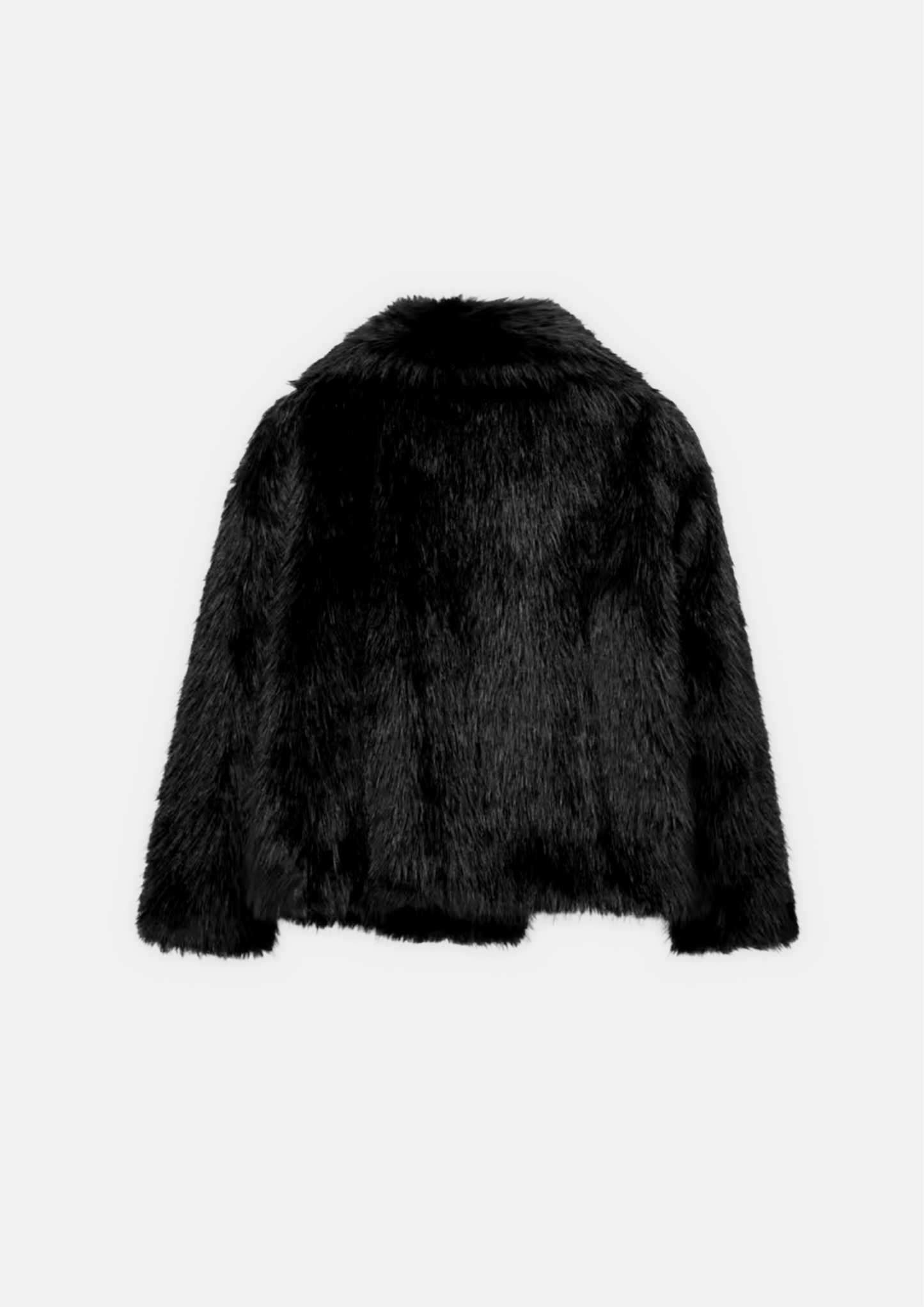 MANTEAU EN FAUSSE FOURRURE LONGUE TEXTURÉE