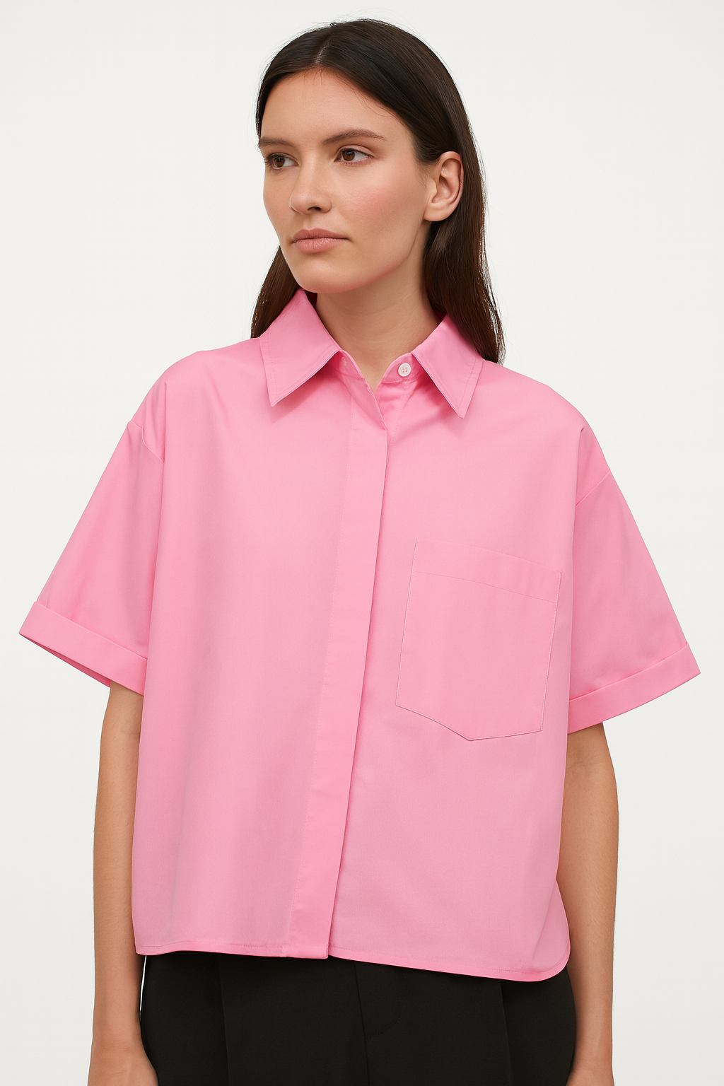 CHEMISE STRUCTURÉE MANCHES COURTES