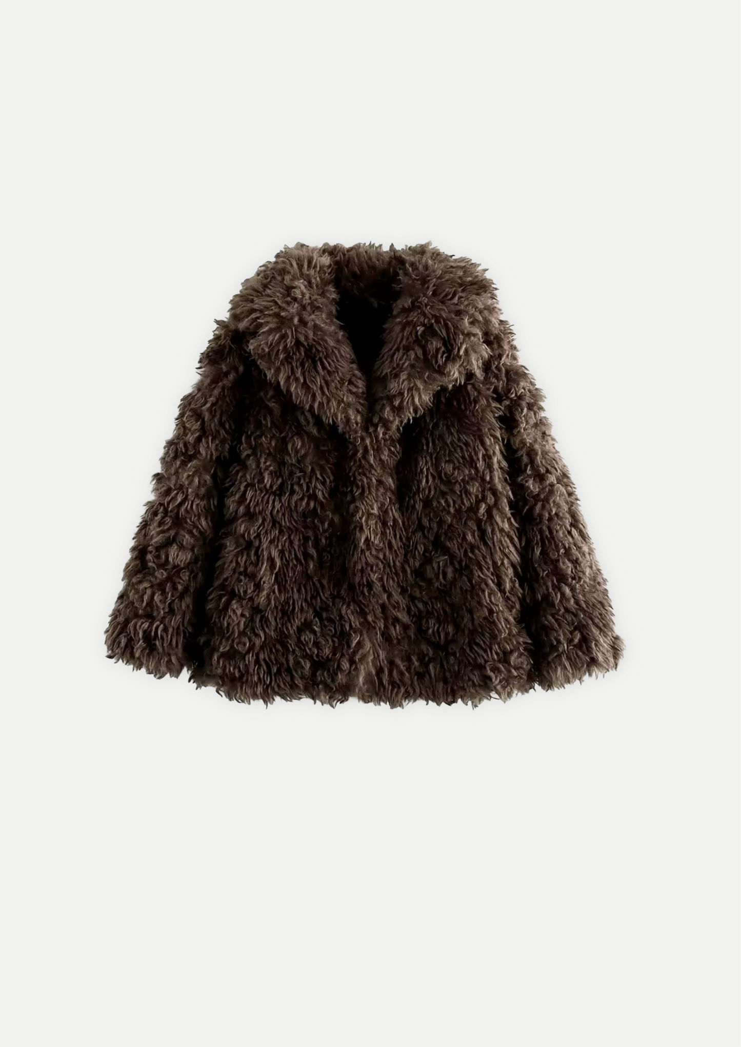 Fur effect down jacket • Women