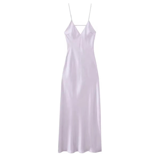 ROBE MI-LONGUE ÉCLAT SATINÉ