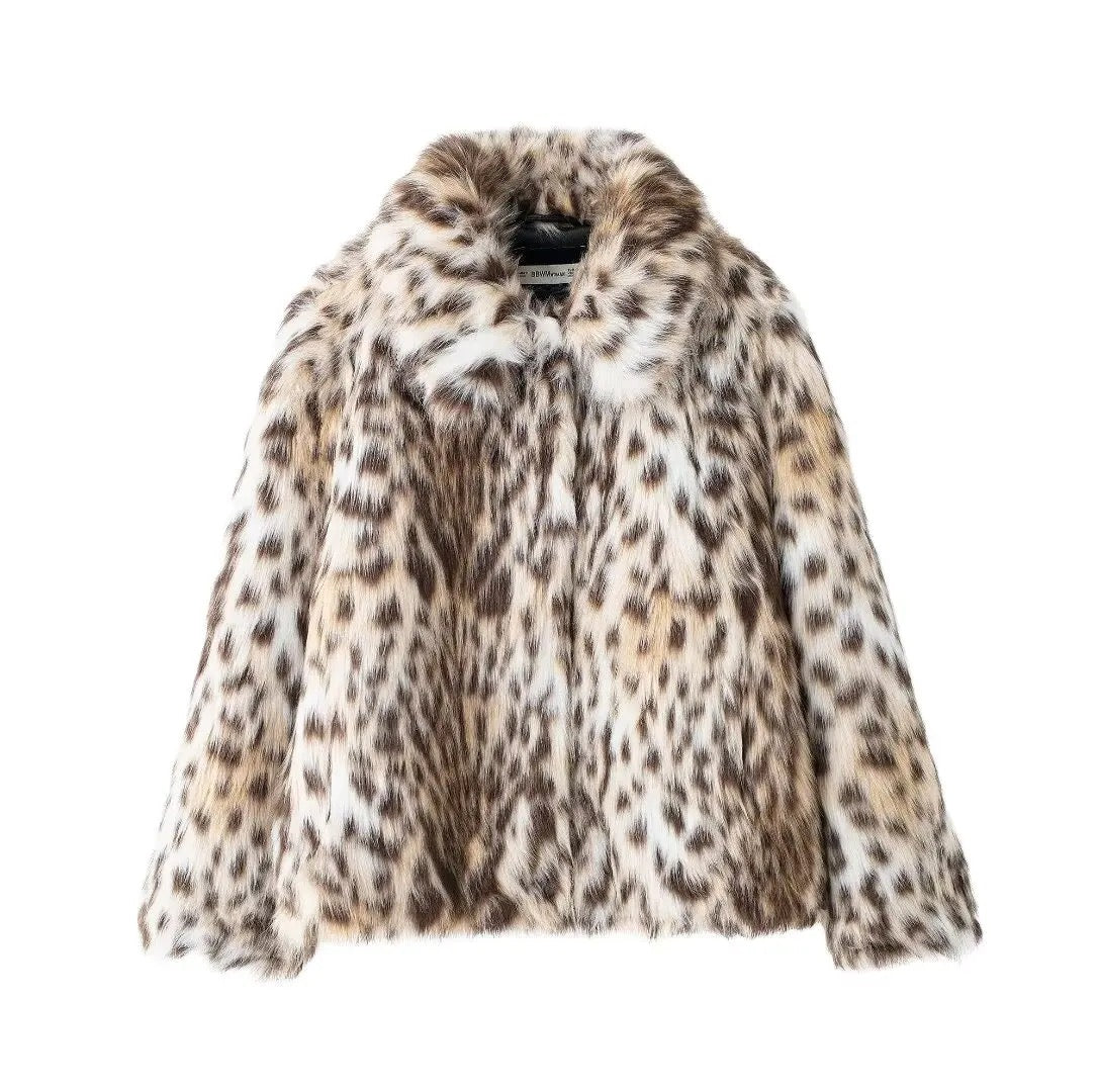 Fur-effect down jacket • Women