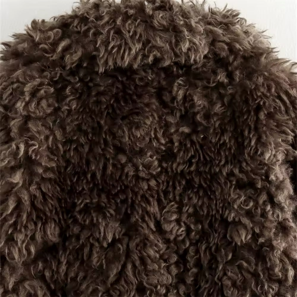 Fur effect down jacket • Women