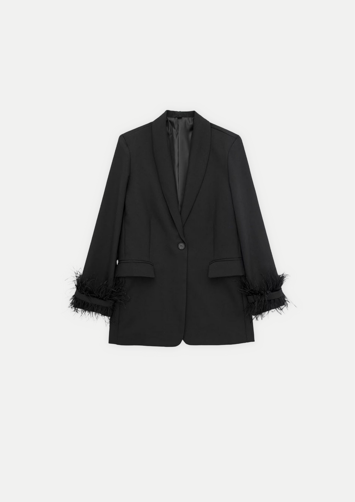 Blazer in raso nero • Donna
