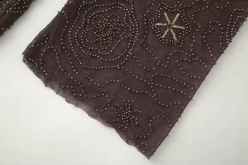 PANTALON BRODÉ À MOTIFS ÉTOILÉS