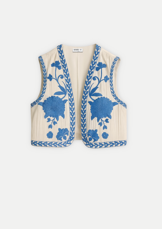 Sleeveless embroidered vest • Women 