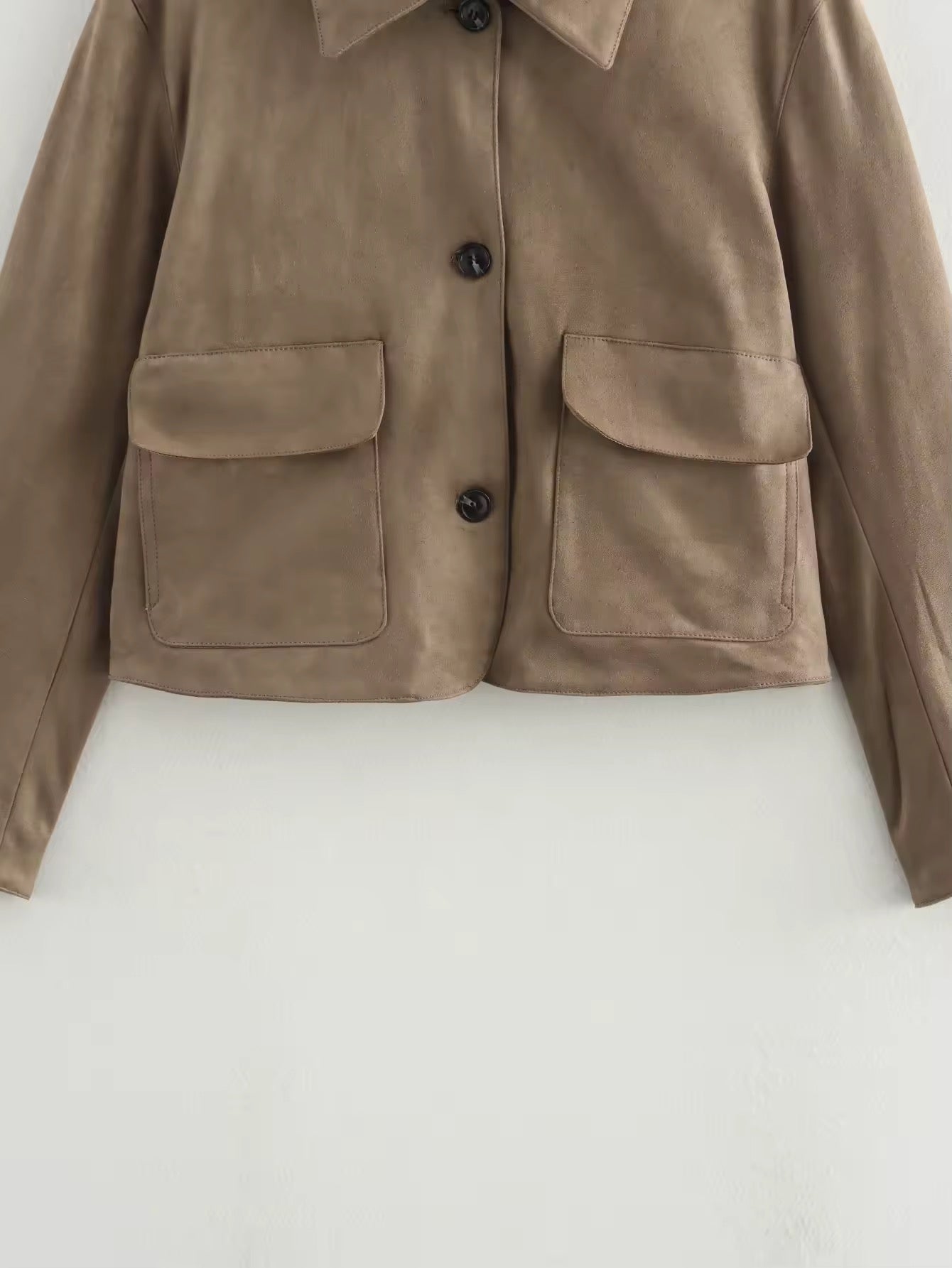 VESTE EN CUIR PU SUÉDÉ