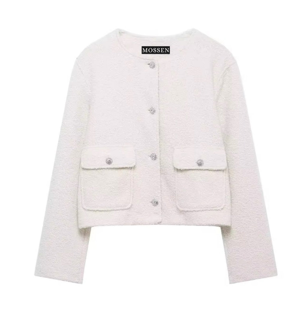 VESTE COURTE BOUCLÉ