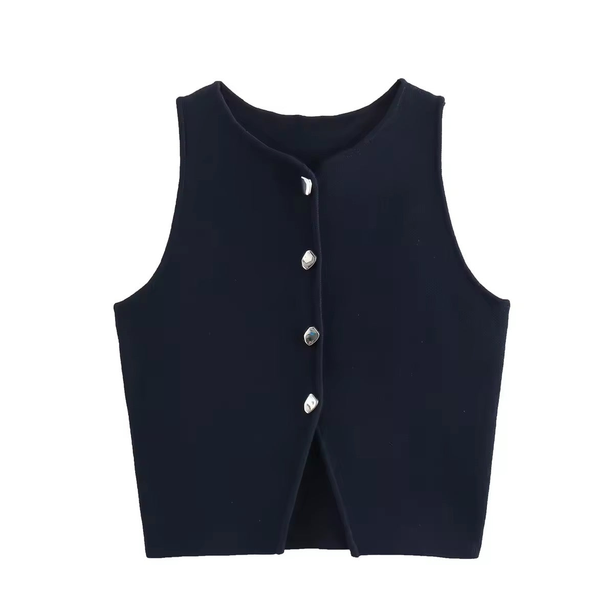 GILET IN MAGLIA CON BOTTONI