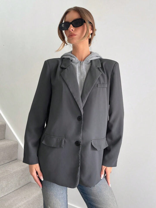 BLAZER AVEC DOUBLURE EFFET SWEAT
